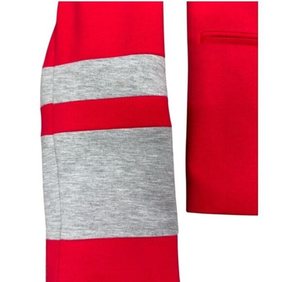 GAP Women's Career Academy Jacket Colorblock Sleeves Size 12 Red Gray - Picture 9 of 9